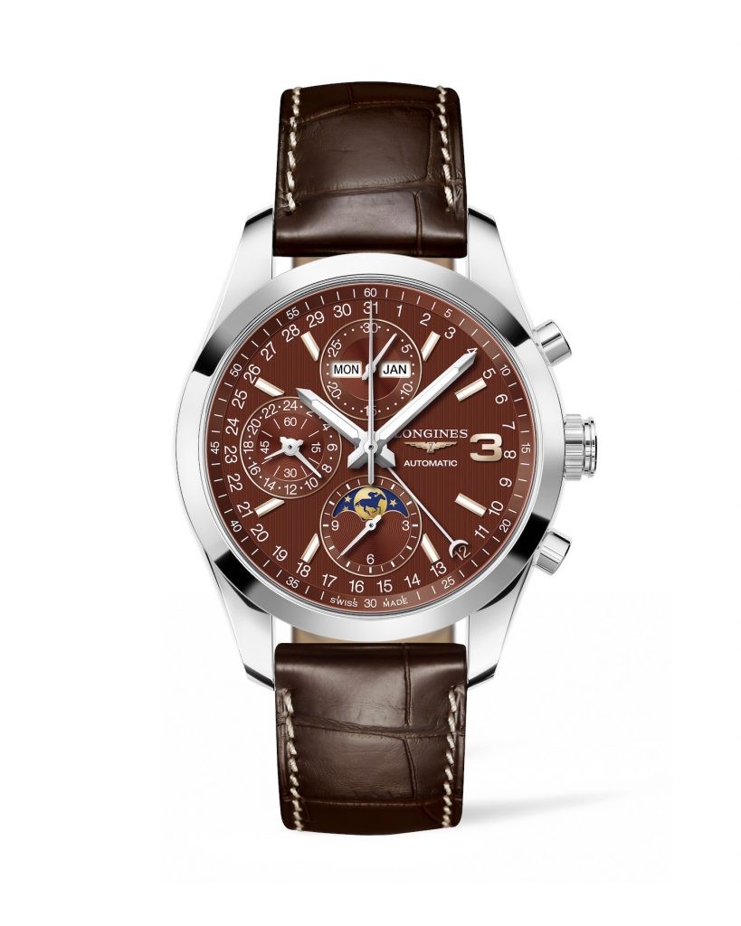Leather strap Longines fake watches